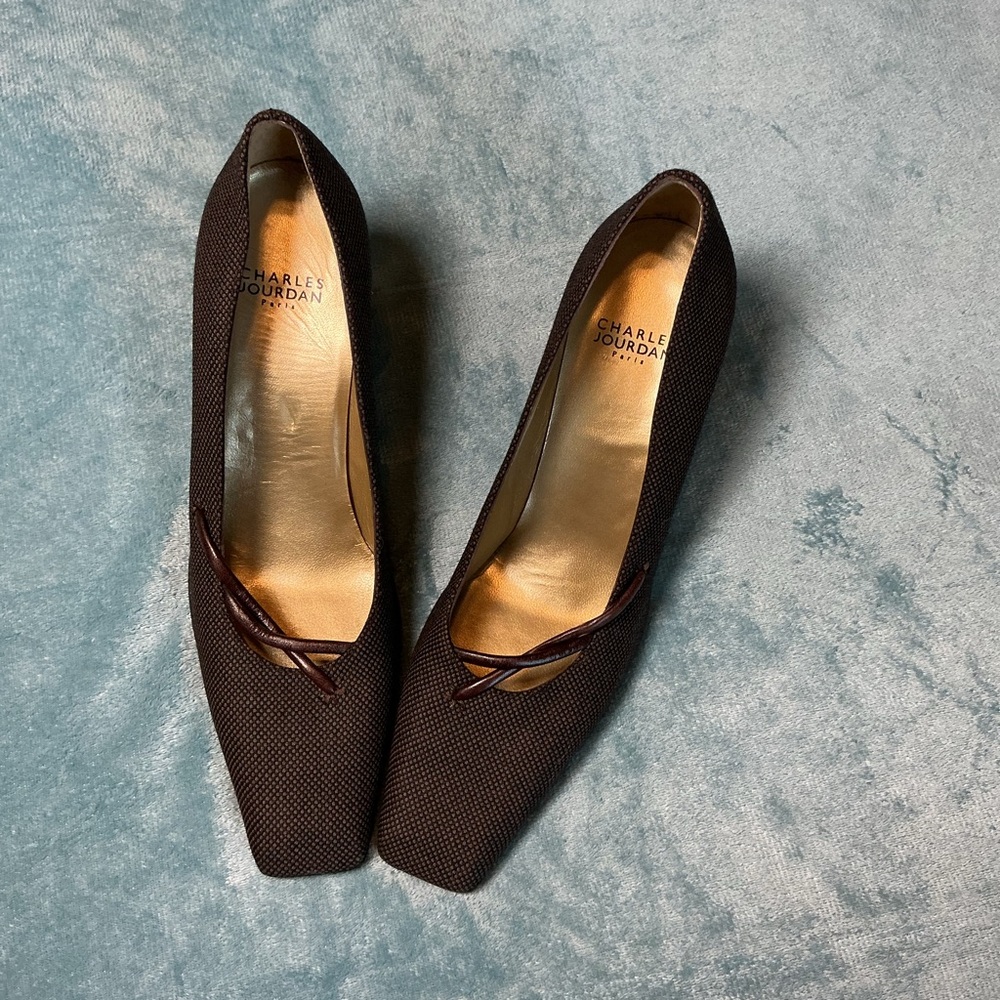 Vintage Charles Jourdan Elegant Brown Heels